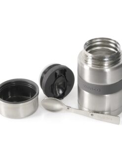 wenco Edelstahl Lunchpot 750 ml mit Löffel – Thermobehälter für warmes Essen unterwegs