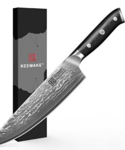 KEEMAKE Damastmesser, scharfe 67-Schicht-Damaststahl-Kochmesser für Väter am Vatertag