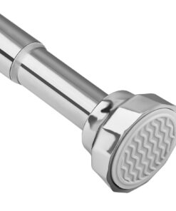 Duschvorhangstange Silber Ø25mm Teleskopstange für Schrank und Badezimmer | Silberne Gardinenstange Ø25mm ohne bohren 7