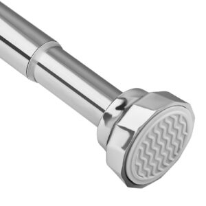 Duschvorhangstange Silber Ø25mm Teleskopstange für Schrank und Badezimmer | Silberne Gardinenstange Ø25mm ohne bohren 7