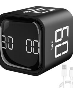 Milgeo Schwerkraft-Sensor-Timer - Zeitmanagement-Tool mit Pomodoro-Technologie für Büro und Studium (schwarz) Milgeo S