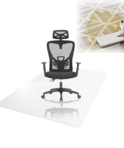 Bodenschutzmatte Transparent Bürostuhl Unterlage Kratzfest für Hartböden Laminat Parkett (Größe: 40x60cm)