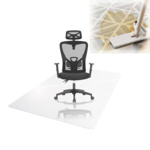 Bodenschutzmatte Transparent Bürostuhl Unterlage Kratzfest für Hartböden Laminat Parkett (Größe: 40x60cm)