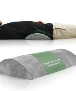 WELL B4 Ergonomisches Lendenwirbelkissen für Bett & Sofa - Lordosekissen zur Rückenstütze - Graues Lendenstützkissen - R