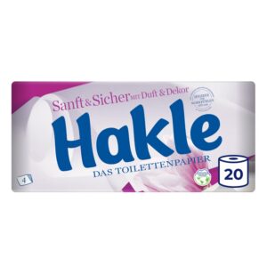 Hakle Toilettenpapier Sanft & Sicher Für Familien Für Hygiene-Zimmer | Hakle Toilettenpapier Sanft & Sicher 20 Rollen
