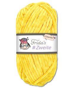 Frida's #Zweite Wolle 100g weiche Chenille Wolle für Amigurumi Stricken & Häkeln (13 - Gelb) Frida's #Zweite Wolle wei