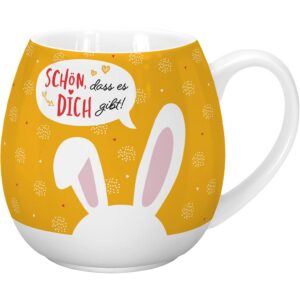 GRUSS & CO bauchige Tasse "Schön, dass es dich gibt", 45 cl | perfektes Ostergeschenk | 47354