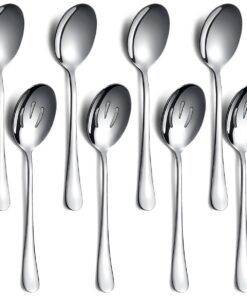 Kyraton Edelstahl-Servierlöffel Set, große Löffel für Buffet, Geschenkidee für Ehefrau und Mutter, Partys und Feiertage