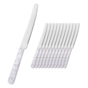 Gräwe Brötchenmesser Größenkompakt für Küche und Ausflug + Edle Perlmuttoptik + FREE Degox Messer