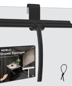 MOSUO Duschabzieher Schwarz 28CM für Badezimmer und Spiegel Reinigung