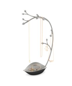 **Umbra Orchid Schmuckständer für Ketten Stahlgrau** | **Umbra Schmuckbaum 23 x 14 x 38 cm Metall** | **Umbra Orchid Sc