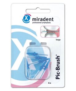 Miradent Pic-Brush® Interdentalbürste Large Blau 3,0 mm mit Aufsteckfunktion | Optimal für Zahnzwischenräume, Brackets,