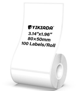 Thermoetiketten Kompatibel mit M110/M220/T50M 100 Stück Weiß Self-Adhesive Etiketten Rolle 50x80mm