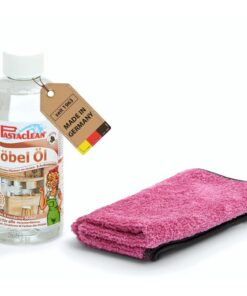 Pastaclean® Holzpflegeöl mit Pinienöl für Alte und Neue Möbel - 500 ml + 1x Flauschtuch (Größe: 35 x 35 cm)