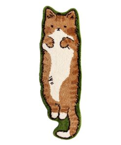 YATOLA Wohnzimmer Teppich rutschfest Kurzflor Waschbar für Schlafzimmer Tiger-Krabbelteppich (Braun, 80x160cm)