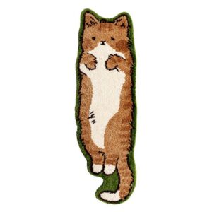 YATOLA Wohnzimmer Teppich rutschfest Kurzflor Waschbar für Schlafzimmer Tiger-Krabbelteppich (Braun, 80x160cm)