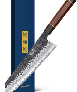 HOSHANHO 23 cm Japanisches Kiritsuke Kochmesser für Profis und Küchenhabitüle in 9 Schichten Hochwertigem Carbon Stahl m
