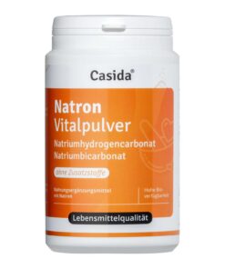 Casida Natron Vitalpulver - Hochreine Baking Soda für Küche & Badezusammenstellung - 300g - ohne Zusatzstoffe, gluten- &