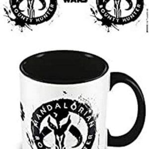 Star Wars: The Mandalorian Sigil Black Inner Tasse für Fans, Ideal zum Trinken bei Haus- und Filmabend, 1 Stück (1er Pac