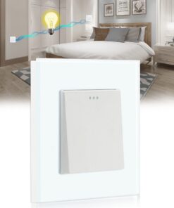 BSEED Weißer Kristall Kippschalter 1 Fach 2 Wege für Unterputz Lichtschalter