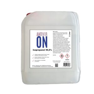 Antiviron 99,9% Isopropanol Reinigungsalkohol für Profi-Berufe | Antiviron Fettlöser 5L Isopropanol für intensive Reini