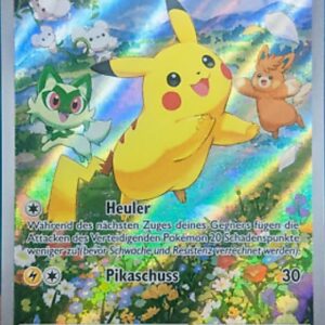 Pokémon Karte Pikachu SVP088 - Full Art Promo Deutsch Neuwertig + Heartforcards® Versandschutz