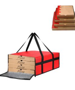 Große Kühltasche Pizzatasche für Camping und Picknick - Thermodurchgangsfähig - Faltbar - Leckhafter Transport von Leben