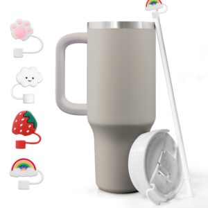 SLURZA Trinkbecher mit Griff, Edelstahl, isoliert, für Frauen & Männer, Reise, 1,2 l