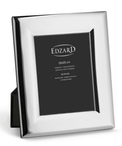 EDZARD Positano Bilderrahmen 20 x 25 cm edel versilbert, anlaufgeschützt, Samtrücken, Fotorahmen zum Stellen und Hängen
