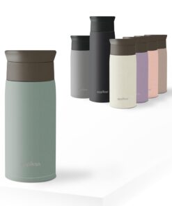 EPPikan EppiToGo Edelstahl Thermobecher - Isolierbecher, 350 ml, für Autofahrer, zum Tragen bei jeder Gelegenheit, 360°-