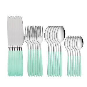 RETON 24 Stücke Nordic Besteck Set für 6 Personen, Spülmaschinenfest, ideales Camping Besteck für Zuhause/Party/Restaura
