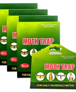 SGZIOO Geruchslos & Giftfrei 15 Stück Mottenfalle Kleide Schutz, Kleidermottenfalle mit Haken & Klebefläche, Ideal für K