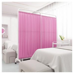 Mobilier Sichtschutz-Raumteiler, faltbares Vorhanging zum Platzsparen, ideal für Schönheitssalon/Ranch (Gelb, 2-teilig)