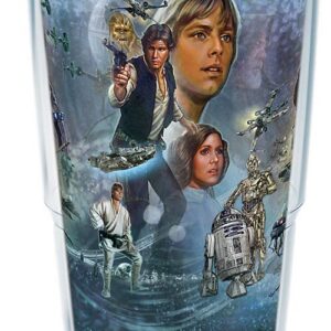 Tervis 1330764 Star Wars - Festivität isolierter Tumbler mit Umhüllung & Verschluß, 24 oz Wasserflasche - Tritan, Transp