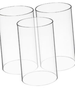 Garneck 3 Stücke Windlichtgläser Ohne Boden – Mundgeblasene Glaszylinder Für Tischdekoration – Ideal Für Hochzeiten Und