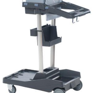 Vileda Reinigungswagen VoleoPro Standard flexibel Platzsparend und kompakt mit 2 Eimern und Müllsackhalter mit Deckel 1