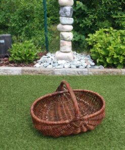 XL Weidenkorb Blumenkübel - Natürlicher Pflanzkorb Geschenk für Gartenliebhaber