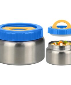 Thermobehälter für Essen Edelstahl 250ml Kinderbehandlung Doppeldeckel Thermo Isoliert Grifffisolierend Vakuumisoliert T