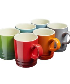 Cooks Professional Keramiktassen-Set 6x 350 ml langlebig mehrfarbig