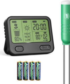 VODESON Boden Feuchtigkeitsmesser für Pflanzen und Topfpflanzen, IndoorMoisture Sensor für Indoor-Bauerngärten, Rasenfeu