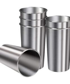 Generisch Edelstahl Tumbler - 6 Stück Campingbecher - Stapelbare Trinkgläser Für Aufreisende - Thermalbeer und Kaffee -