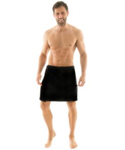 CelinaTex Malaga Saunakilt Herren S/M schwarz Mikrofaser Coral Fleece