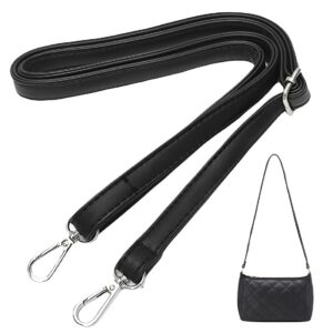 GXGM Frauen Ledergürtel Schulterriemen Schwarz Verstellbar/OpenSPA-Schulterriemen Handtaschen- und Geldbörse-Tragegurt
