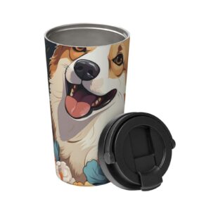 KHiry Isolierter Kaffeebecher für Reisen mit Doppelwandigkeit und Kaffee Tumbler zum Warmhalten von Eiskaffee Tee und Bi