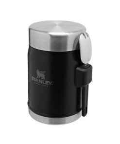 Stanley Classic Legendary Thermobehälter Matte Black - Edelstahl Warmhaltebehälter 400 ml - Hält 7 Stunden Heiß Oder Kal