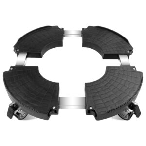 Fousenuk Pflanzenroller für große Gefäße, Tragkraft 250kg, 40-58.5 cm, 360° Drehbare Räder, Schwarz | Innen- und Außenbe