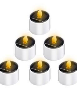 6 Stück Solar Teelichter für Garten und Balkon Wasserdichte Flammenlose LED Kerzen Dekoration Hochzeit Deko