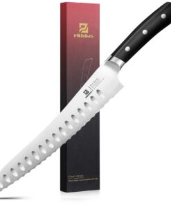 **10-Zoll Nachschärfbares Brotmesser Wellenschliff Deutsch HC Edelstahl Geschenkbox Brötchenmesser** | **Extra Scharfe