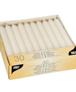 PAPSTAR Weiss Tafelkerzen · 2,1 cm Durchmesser · 19,6 cm Länge · Perfekt für Zäuberer und Hexen · Haus#adweiser·Skelett