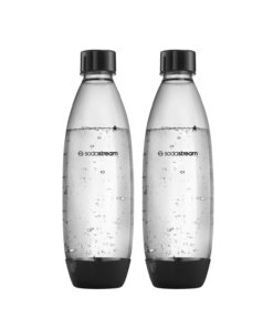 SodaStream 0,8L BPA-freie FUSE Kunststoffflasche schwarz | Spülmaschinengeeignet | 2er-Pack